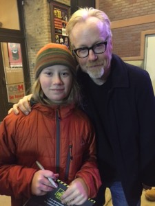 Adam Savage and my son, post show.