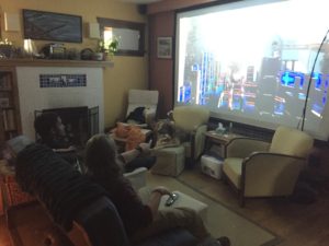 Living room in big-screen mode